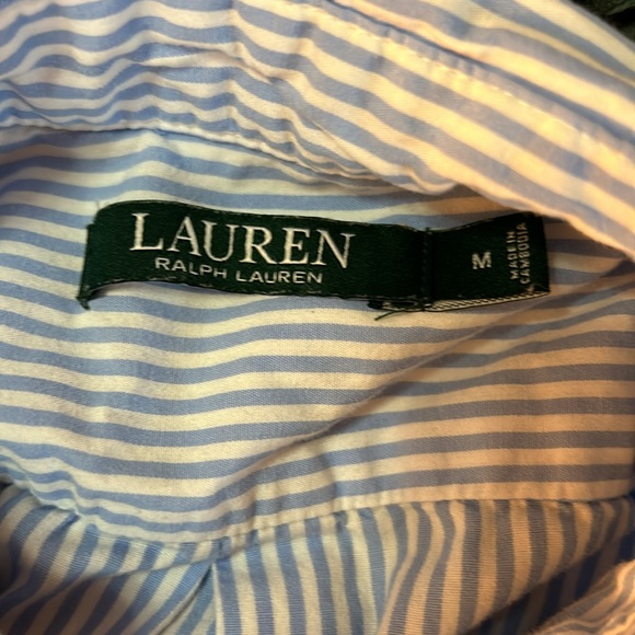 Women’s pin stripped blue pajamas Ralph Lauren size medium - Picture 6 of 6